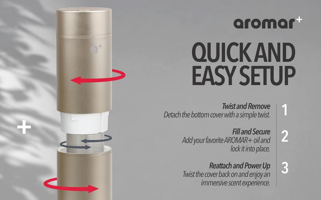 Aromar+ Diffuser — Gold — view 3